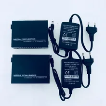 1 пара волоконно-оптический медиаконвертер волоконно-оптический приемопередатчик одиночный волоконный преобразователь 25 км SC 10/100 м Одномодовый одиночный волоконный