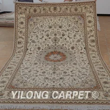 Yilong 6'x9 ручной работы из шерсти и шелка ковер 6x9 ручной работы, изысканные традиционные шерстяные ковры(1424