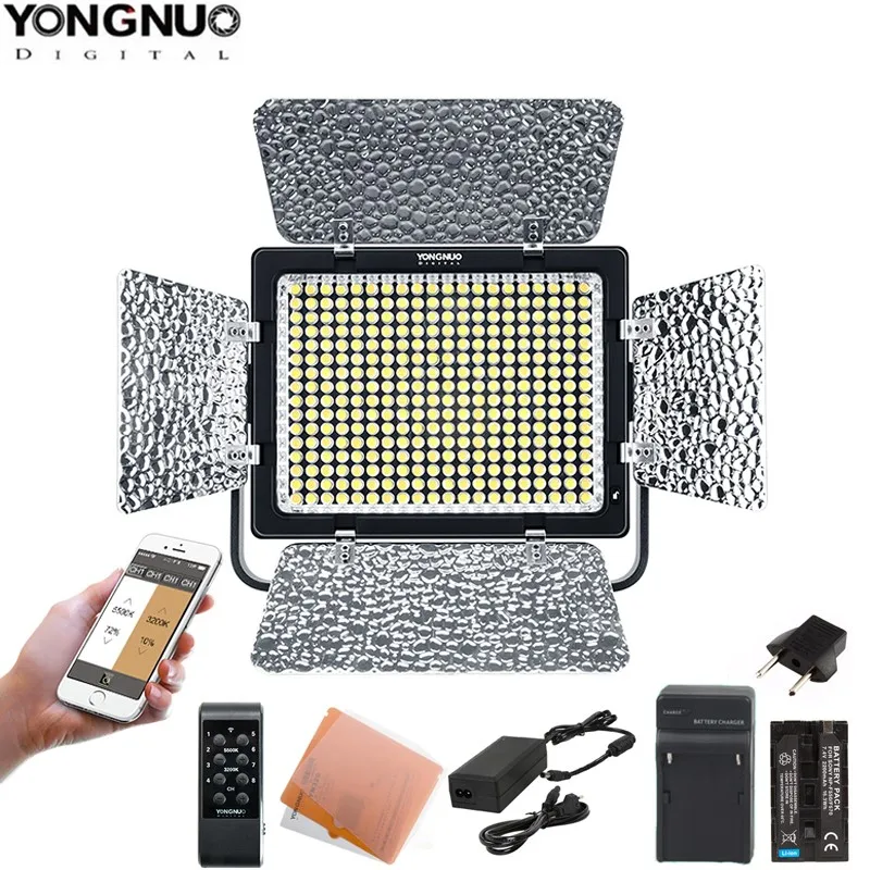 

Yongnuo YN320 Professional on-camera LED Video Light APP Control 5500K with U-type Bracket Stand for Canon Nikon Sony DSLR