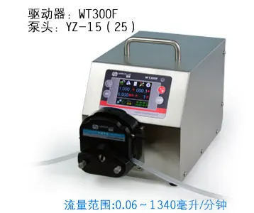 

WT300F YT15 Big Flow Intelligent Dispensing Peristaltic Dosing Filling Pump Lab Industry Pump 0.006-1300ml/min