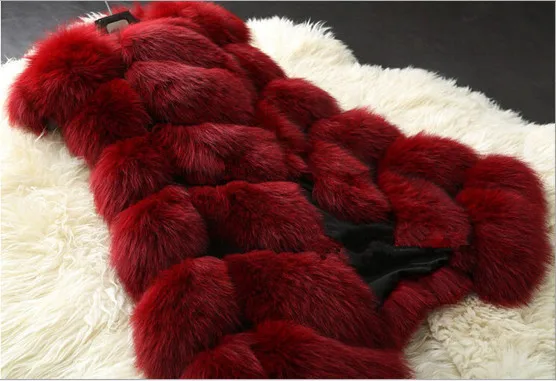 Long Élégant Fourrure Manteau V686 Travail Gilet Renard Hiver Faux Femelle De 2018 Style Vêtements Femmes Chaud Vetement Femme Automne Vison Formelle wq0418A