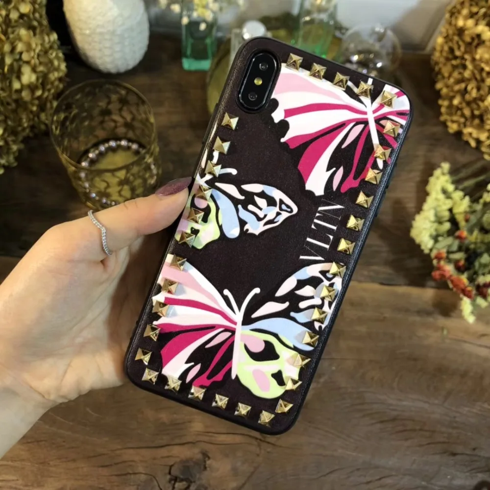 Aoweziic чехол для телефона с заклепками в европейском и американском стиле iphone xs max xr
