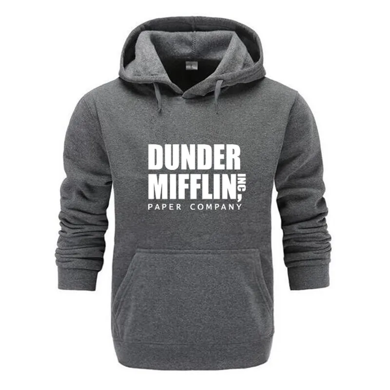 Новая офисная Толстовка для мужчин Woemn флисовые толстовки с капюшоном Dunder Mifflin paper