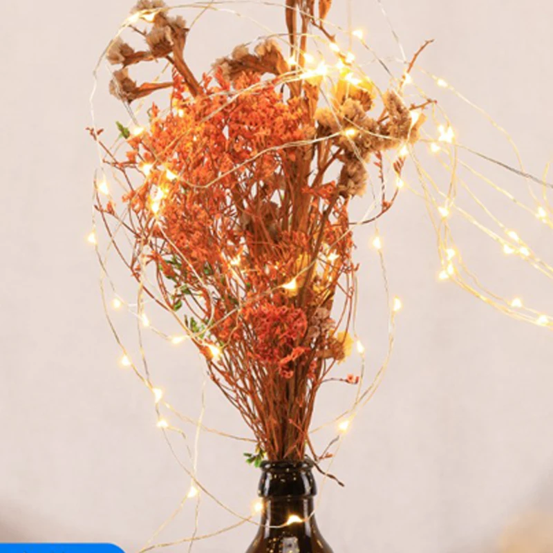 12M 100 LED Lights Solar Copper Wire String Light Home Outdoor Powered Fairy Christmas Party Decor | Освещение