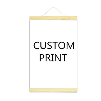 

Large size solid wood hanging shaft painting interior decoration wall art canvas custom print received ready hanging on the wall