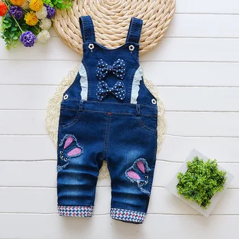 

Summer of 201 newborn baby boy and girl pants Bib solid color jeans brand pants children 1-2 years old boy Free Shipping
