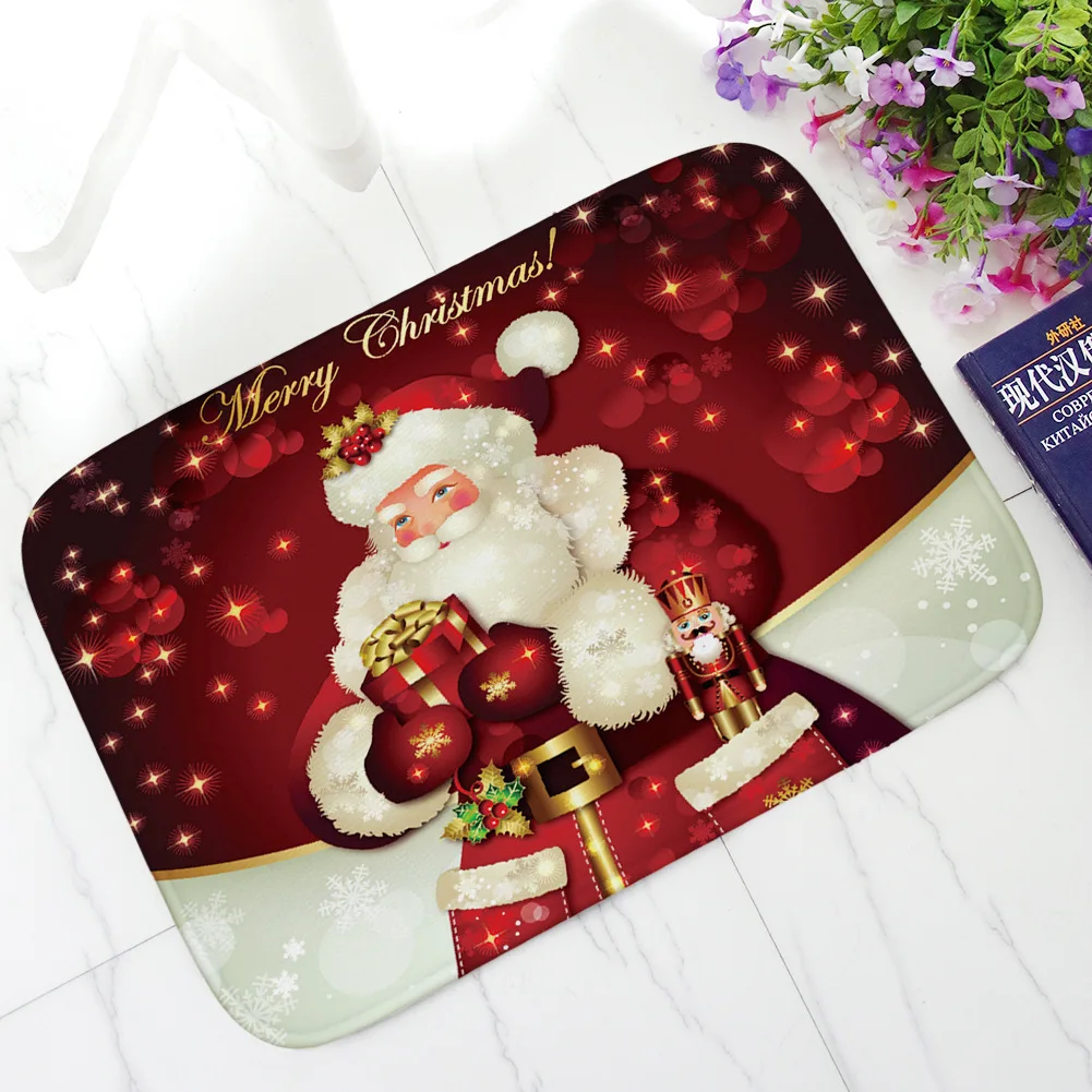 Zeegle фланелевые абсорбирующие коврики для ванной открытый Рождественский Декор напольный ковер для гостиной Противоскользящий коврик для ванной комнаты и коврик для детской комнаты