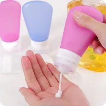 3 Pcs/Set Travel Silicone Bottle Skin Care Shower Gel Lotion Spray Bottles Tube Perfume Cosmetics Shampoo Containers Squeeze Kit