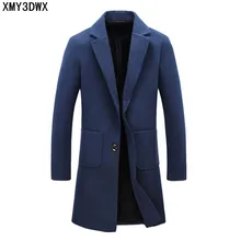 High quality 2017 Men’s Fashion Winter Windbreaker Jackets Man Overcoat Male Skinny Trench Coat Long Trench Coats for men