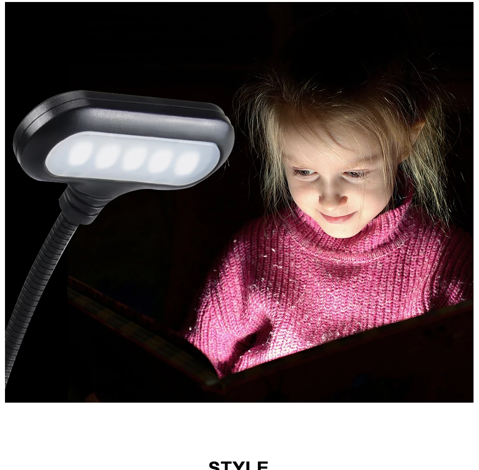 LED Book Light Reading Light Flexible Book Lamp Clip Table Desk Lamp For Notebook Laptop PC Computers (13)