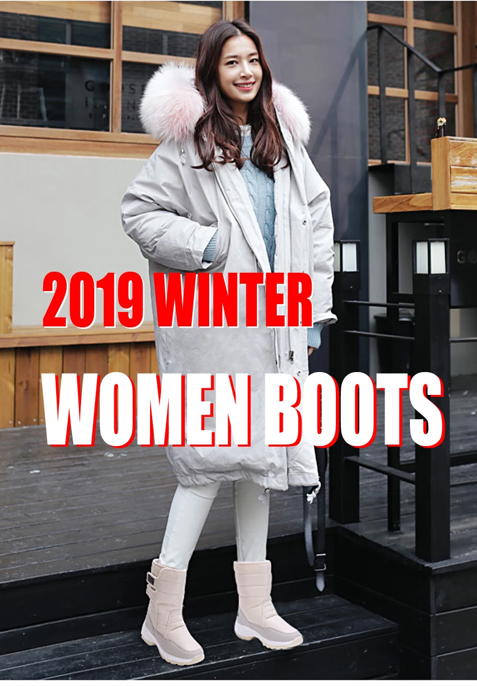 2019 Winter women snow boots women warm push ankle boots female high wedge waterproof Boots rubber hiking boots shoes (1)