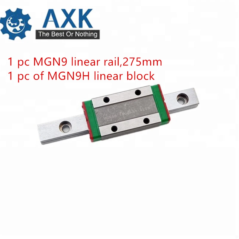 

Free shipping 9mm Linear Guide MGN9 275mm linear rail way + MGN9H Long linear carriage for CNC X Y Z Axis