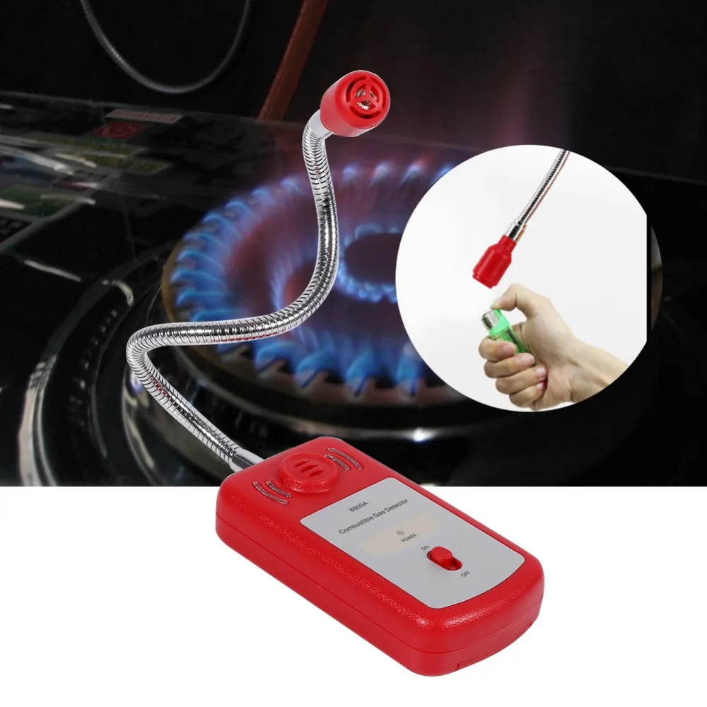 Портативный детектор горючих газов детектор утечки тестер природного газа со звуковой сигнализацией и вспышкой света для кухни и ванной