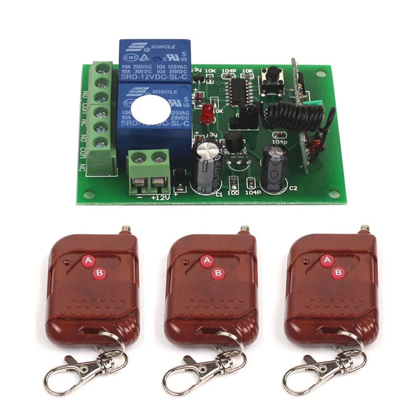 Sleeplion 12V 2CH 433 МГц RF пульт Управление универсальный переключатель дистанционного