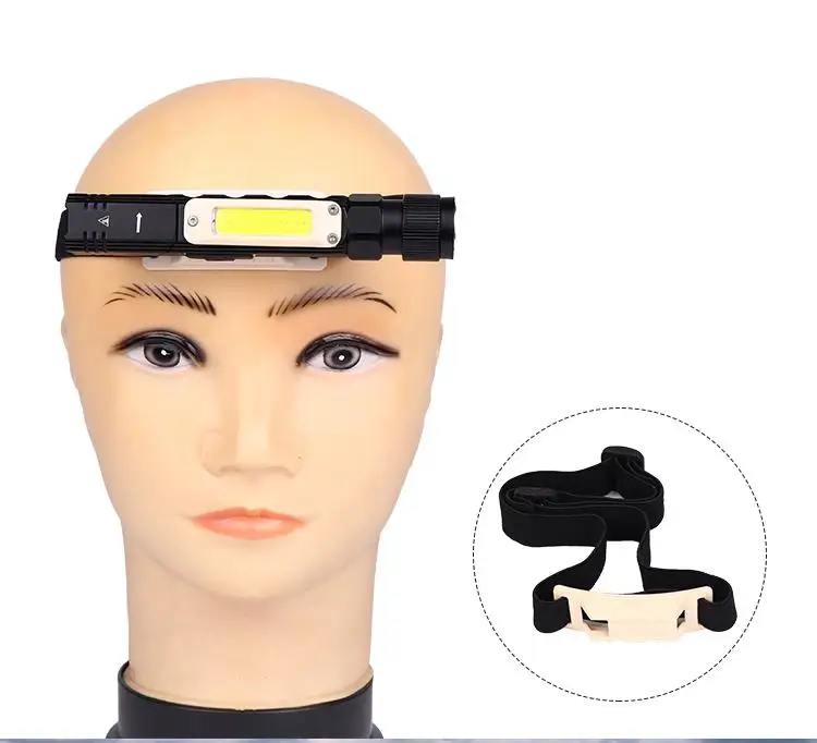 Skup HobbyLane LED latarka Handfree podwójne paliwo 90 stopni Twist obrotowy klip 600 lm wodoodporny magnes Mini oświetlenie latarka LED XPG + COB