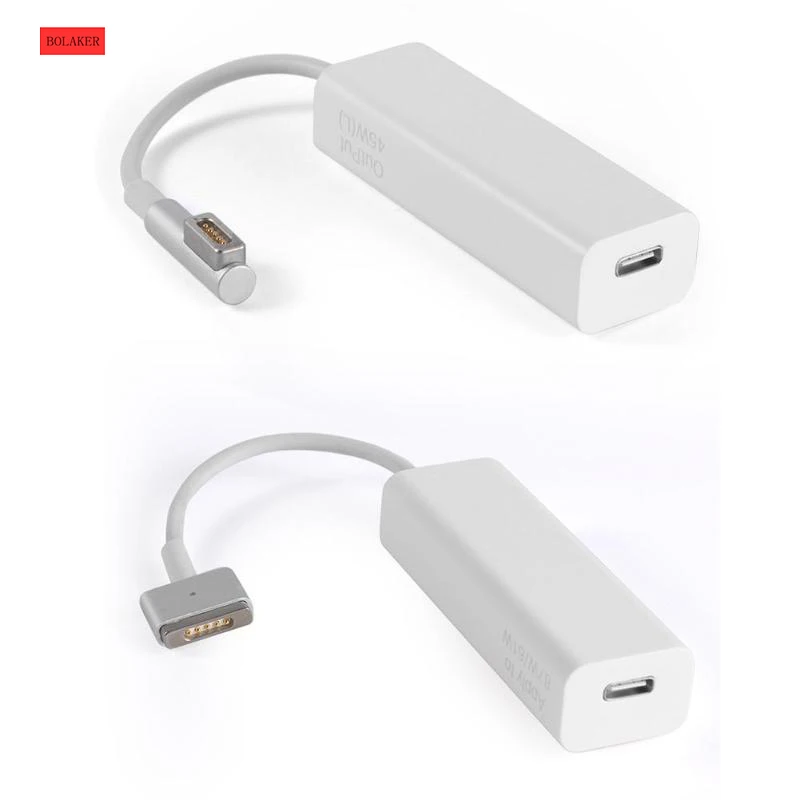 

USB C to Magsafe 45W 60W Converter Adapter for MacBook Pro Computer Fast and Secure Connection T Head L Head Series Charging