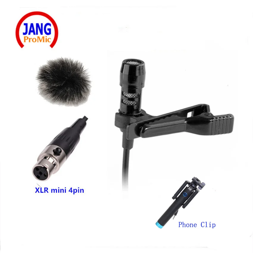 Profesionální klopě mini kondenzátor Host mikrofon show konference Microfone pro Shure bezdrátový vysílač XLR Mini 4p Mikrofon
