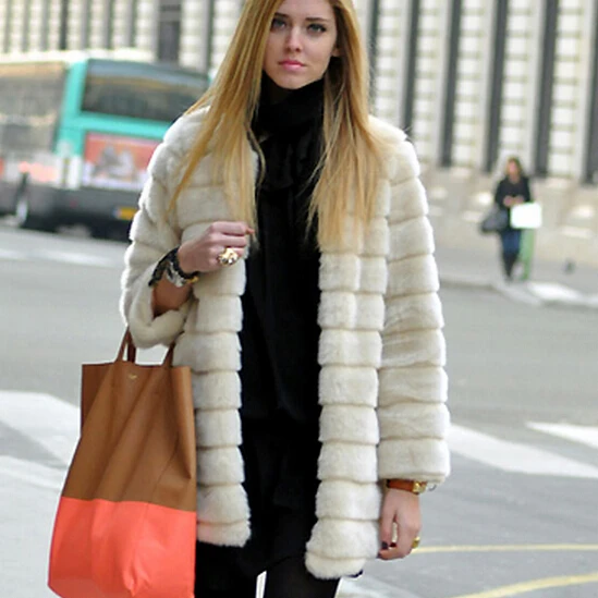 Женское пальто из искусственного меха Manteau femme теплая зимняя куртка большого