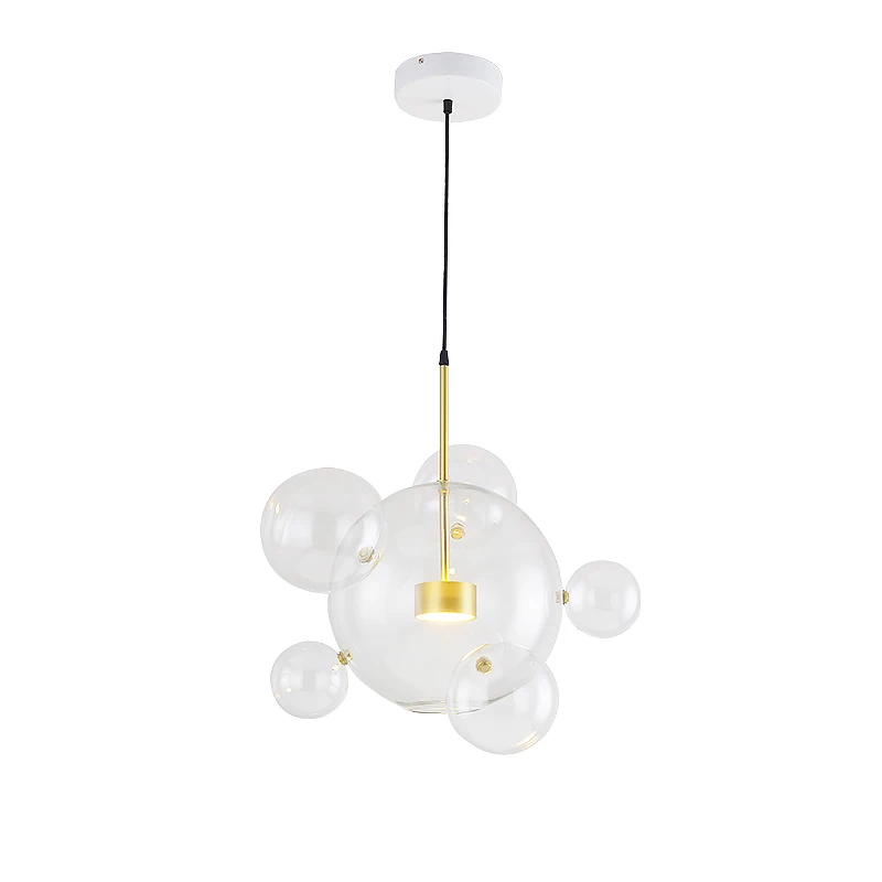 Modern Creative Glass Bubble Pendant Light Contemporary Hanging Clear Glass Bubble LED Pendant Lamp Indoor Lighting Fixture (6)
