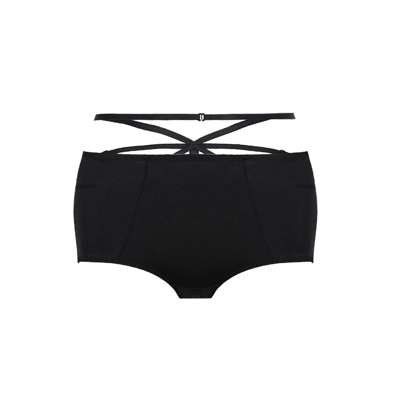 Women Panties Slim Black High Waist Elegant Bottom Front Sexy Briefs
