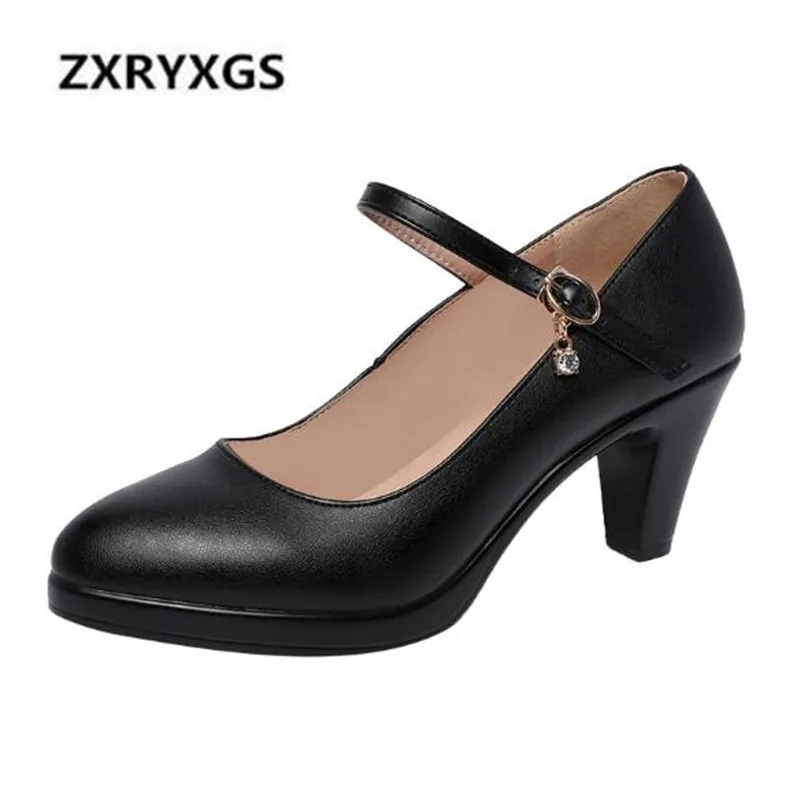 2019 Autumn New Elegant Rhinestone Cow Leather Women Shoes Large Size