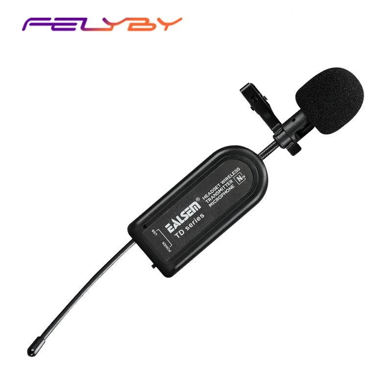 

FELYBY ES-380 Wireless Condenser Portable Microphone Laptop Mini Earphone Lapel Clip Microphone For Lecture Conference