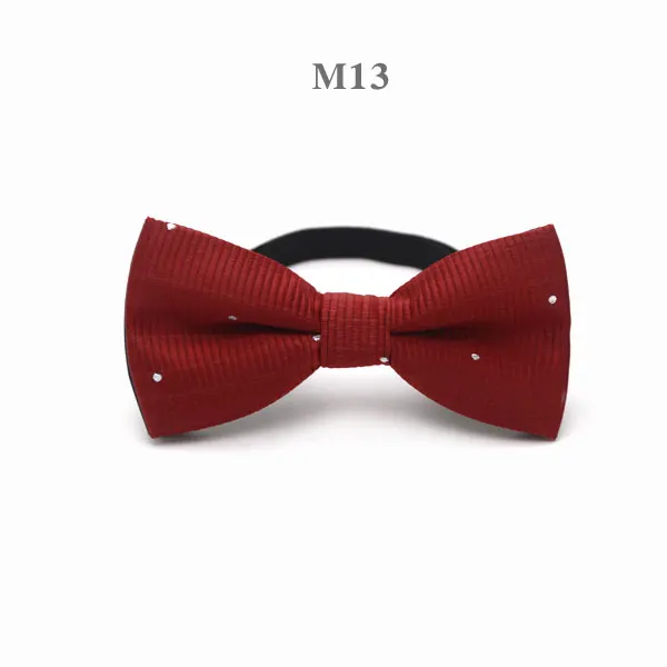 Классический Детский галстук-бабочка для мальчиков и девочек, Детский галстук-бабочка, модный однотонный галстук мятного, красного, черного, белого цветов - Цвет: M13