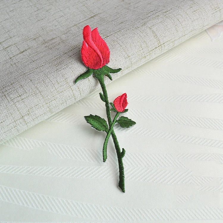 1pcs tulip embroidery diy flowers ribbon embroidery cross stitch series