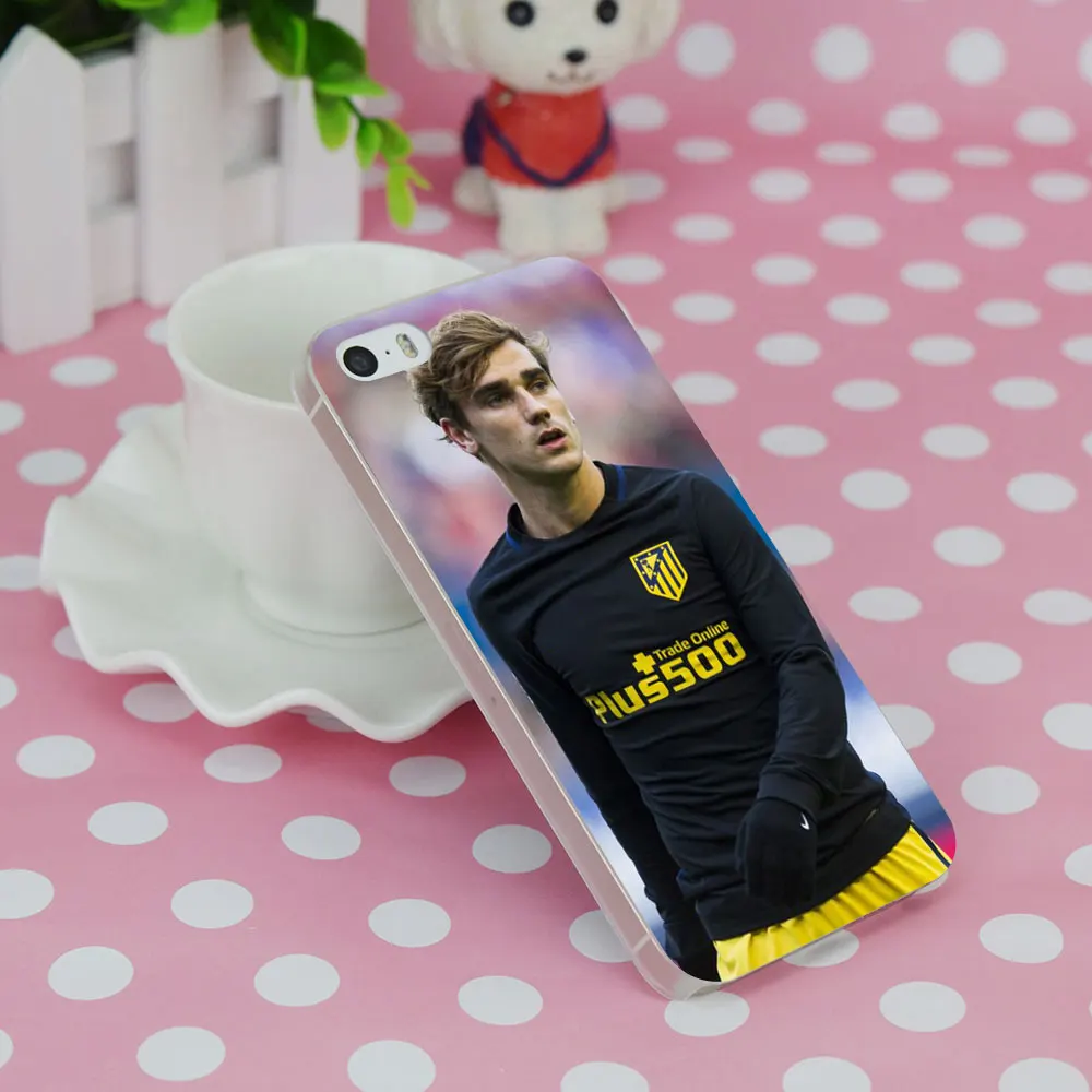 G33 Антуан Griezmann Soccer Star Прозрачный Жесткий Тонкий Case Обложка Для Apple iPhone 4 4S 5 5S SE 5C 6 6s