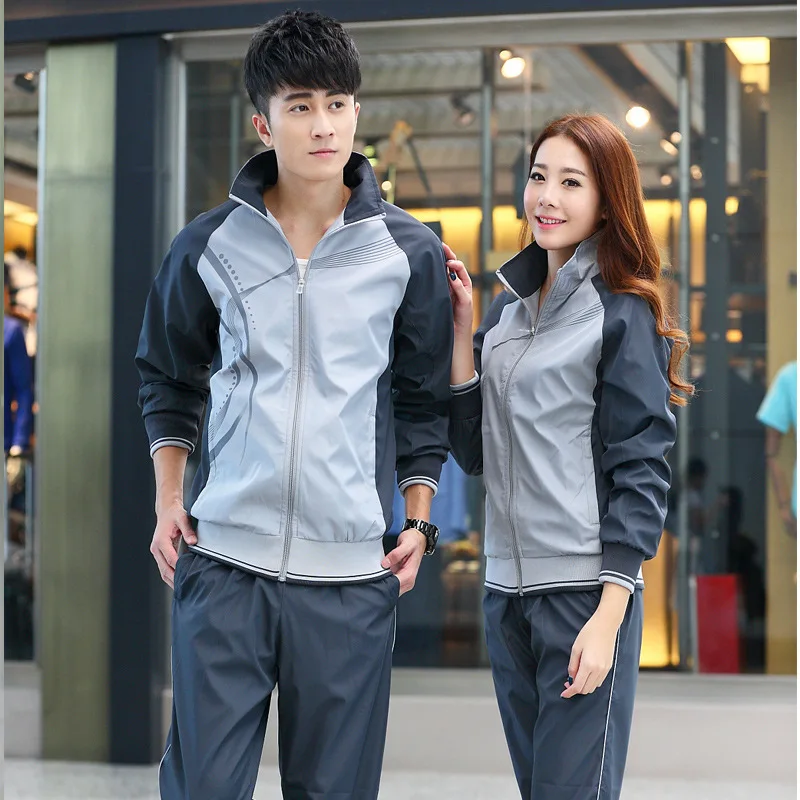 

Men Women Tracksuit Sportswear Zipper Jacket Sweater Sweatshirt+pants Spring Autumn Lovers Sports Suit Running Jog Leisure Set