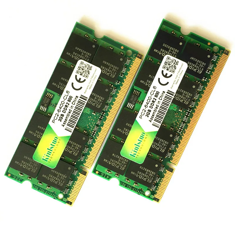 Kinlstuo 4 Гб(2x2 Гб) DDR2 800 МГц 667 МГц ноутбук память 200-pin SODIMM ноутбук ram