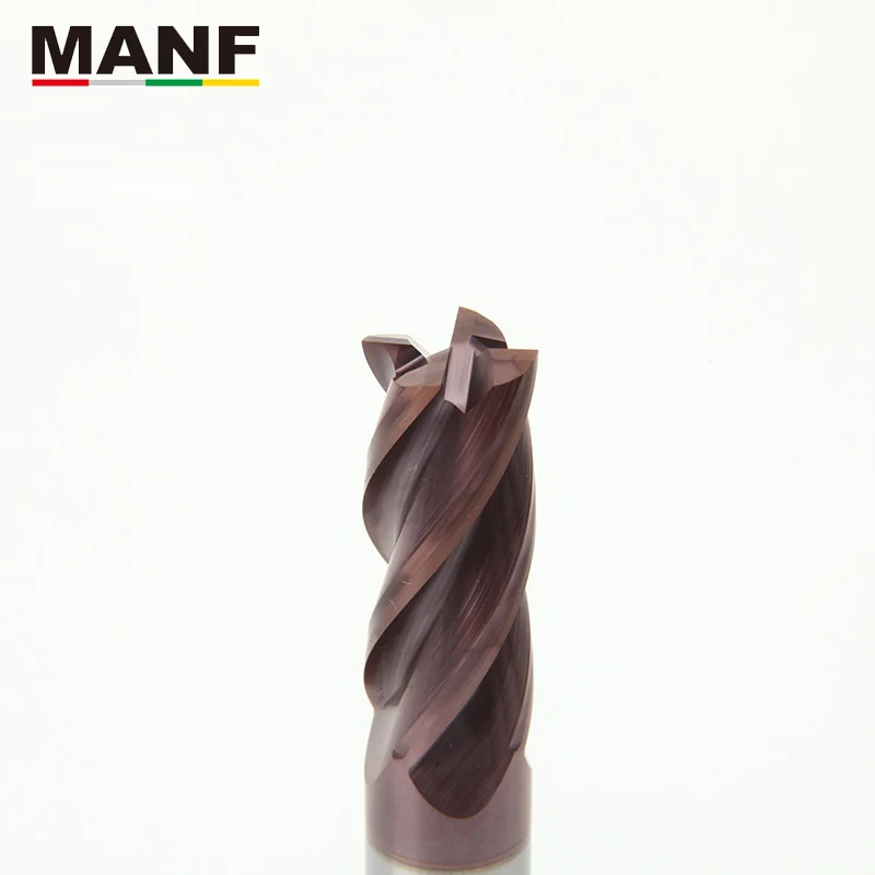 MANF 4 флейты HRC55 4 мм 5 мм 6 мм 8 мм 10 мм Концевая фреза с плоским дном с покрытием фреза из сплава вольфрама кобальта плоские фрезы