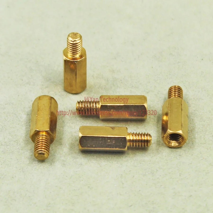 

(50pcs/lot) Hardware M4 Male 6MM X M4 Female 12MM M4x12+6 MM Brass Standoff Spacer