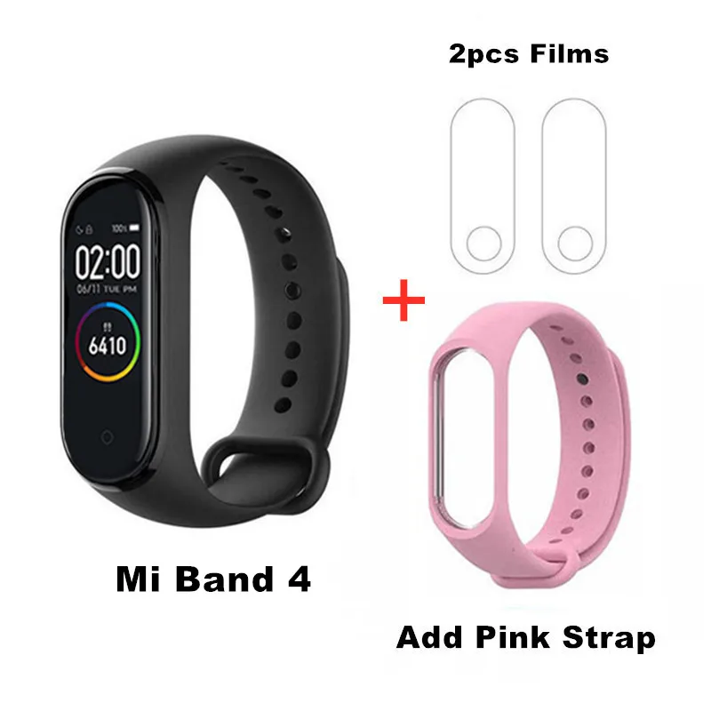 Add Pink Films Xiaomi Mi-браслет 4 NFC смарт-браслет 0,95 дюймов AMOLED 120X240 полноцветный экран Bluetooth 5,0 браслет 50 м водонепроницаемый смарт-браслет - Цвет: Add Pink Films