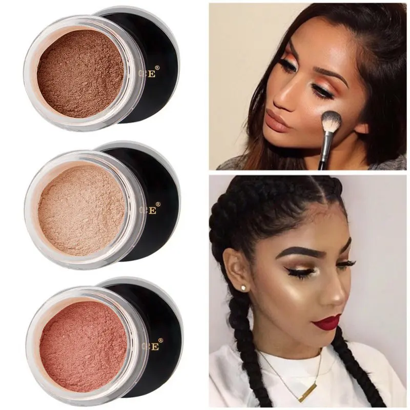 Loose Powder Pearl Shimmer Face Makeup Finishing Foundation Beauty