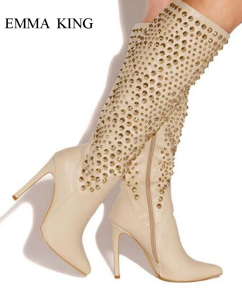 Bottes femme/2019 зимняя обувь nouveau женские сапоги до колена дизайнерские кожаные