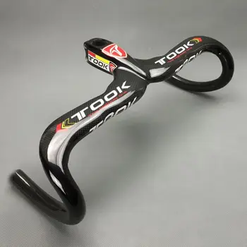 

TOOK Carbon Fiber 3K Road Bike Bicycle Racing Drop Integrated Bar Stem Handlebar 400/420/440mm - 90/100/110/120mm road hanldbear