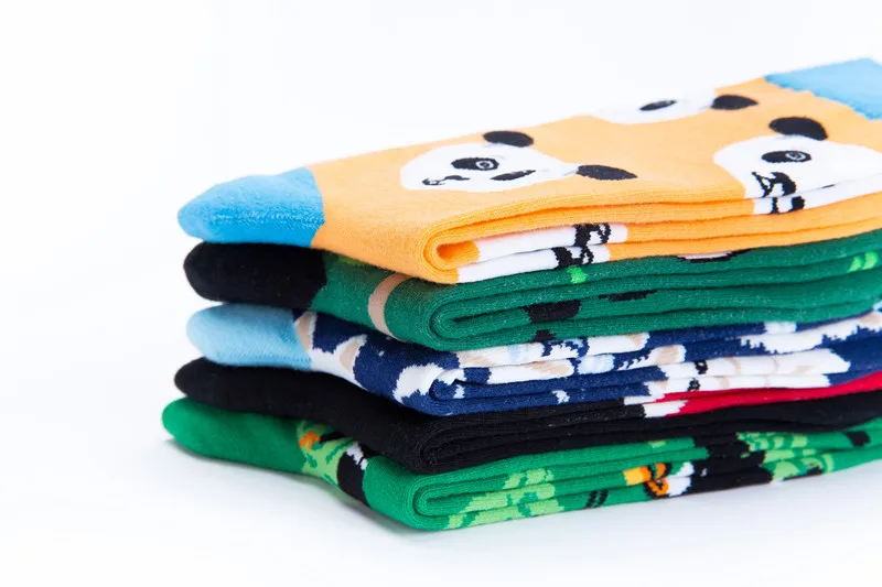 FOURETAW 1 пара Модные Симпатичные Harajuku Стиль Skarpetki носки Для женщин Животные панда кошки Bamboo узор Дизайн Для женщин Смешные Носки