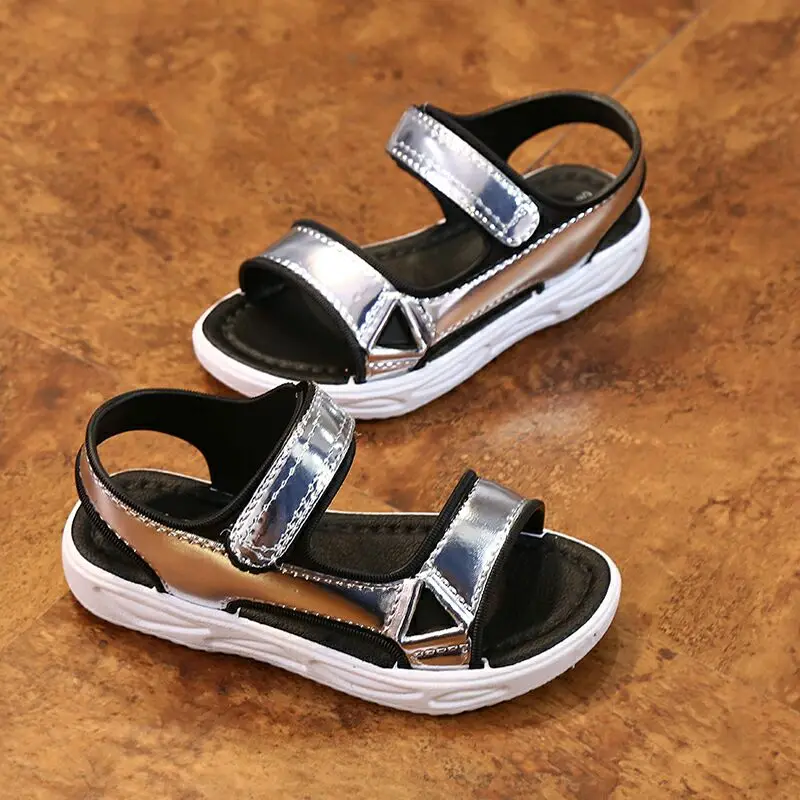 sandals 2 Новая летняя детская обувь для девочек сандалии Нескользящая Детская летняя обувь сандалии принцессы на резиновой подошве для детей от 4 до 18 лет - Цвет: sandals 2