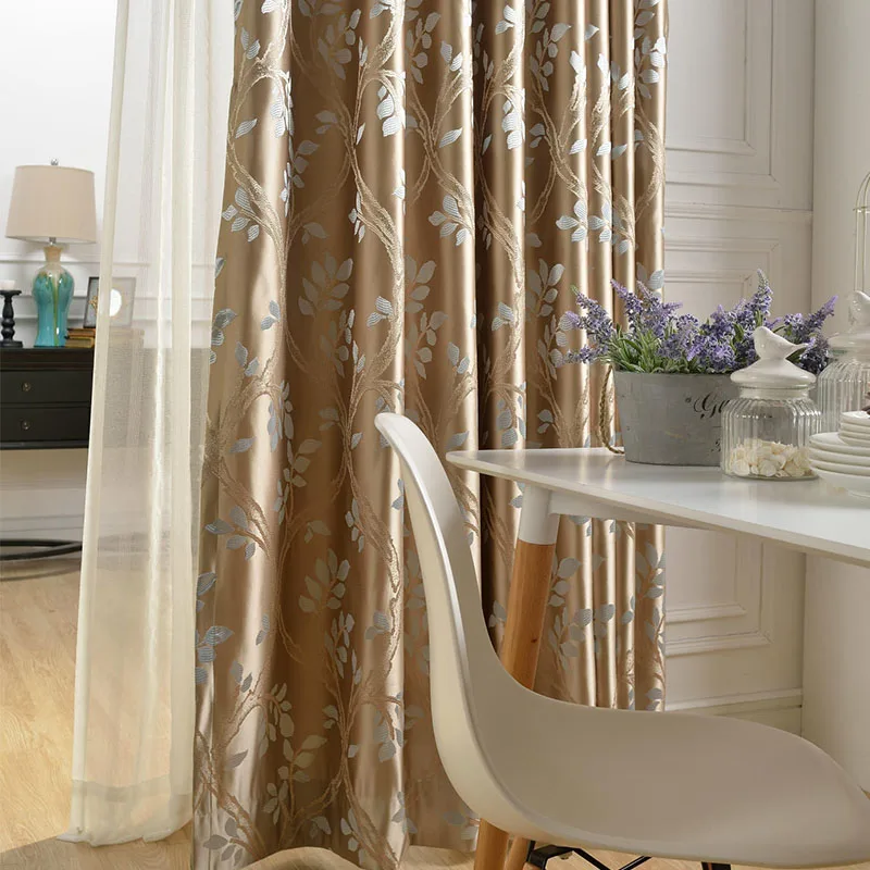 High Precision Jacquard Cloth Yarn Dyed Jacquard Curtains Peach Demon