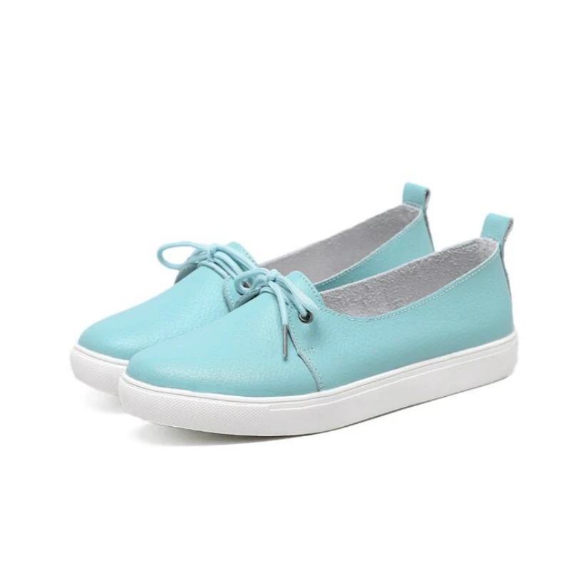 flat leather sneakers