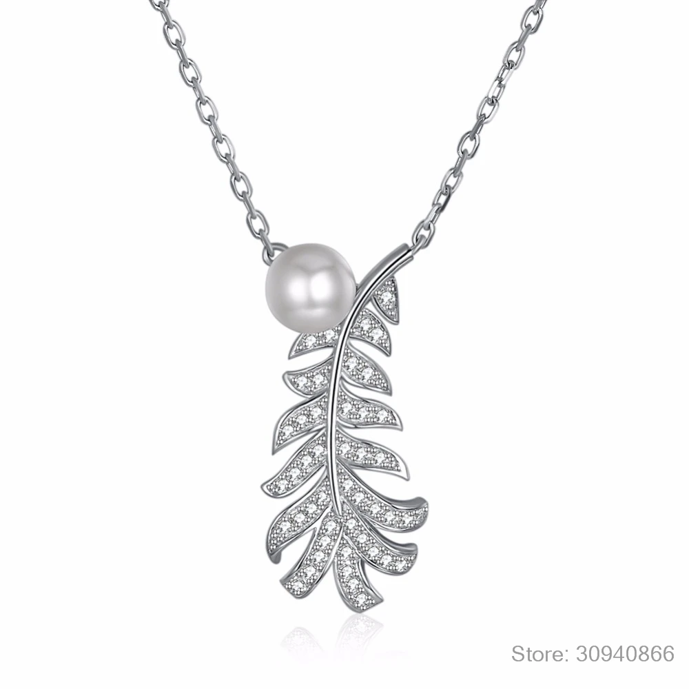 Бренд LEKANI, оригинальные ожерелья с кристаллами Swarovski в виде листьев, настоящее Серебро S925 пробы, жемчужный воротник для женщин, вечерние, свадебные подарки
