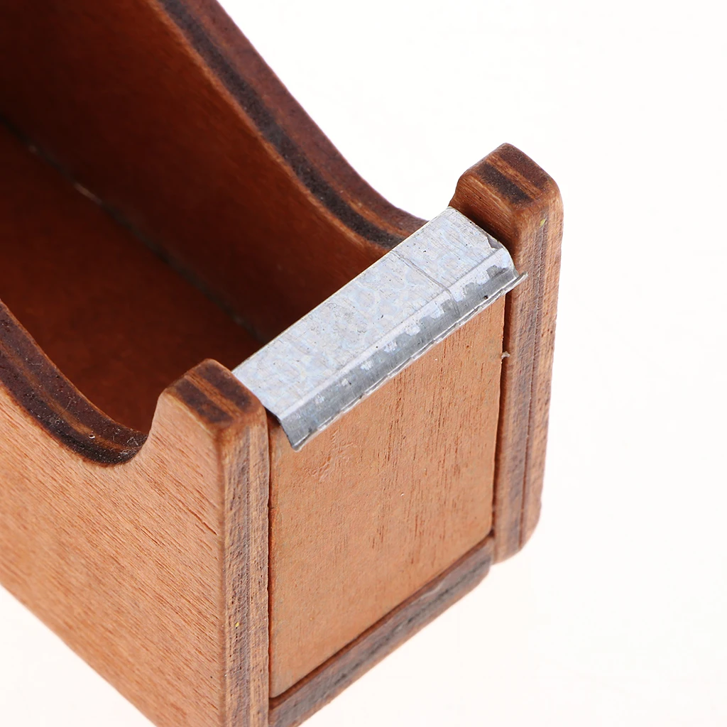 Heavy Duty Office Desktop Tape Dispenser Tape Cutter Wooden Tape Cutter Washi Storage Organizer Stationery Office Supplies