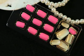 

24Pcs Round Nail Tips Full Cover Acrylic UV Gel False Fake Tips Decoration Design Medium Length Nail Finger Tips Nature