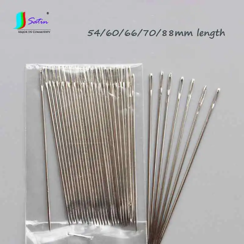Wholesale 54mm/60mm/66mm/70mm/88mm Length Big Hole Hand Sewing Needle