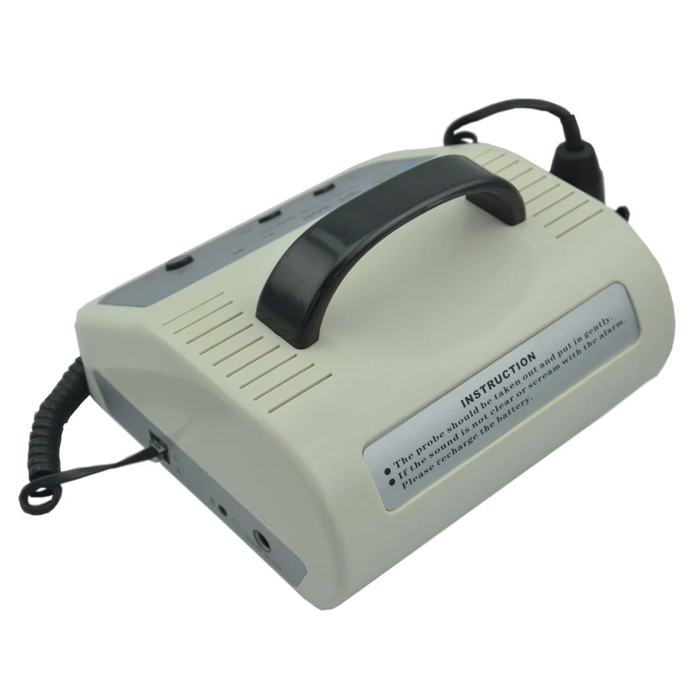  Free shipping Portable fetal doppler 2Mhz probe LED display FHR fetal heart rate detector ultrasoun