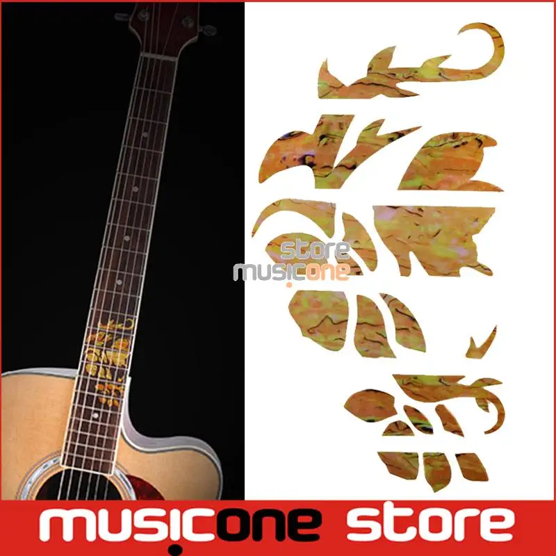 Electric Acoustic Guitar Inlay Sticker Fretboard Decals Yellowin