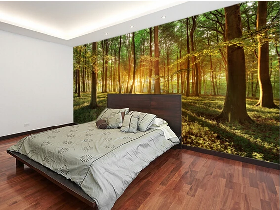 Papel pintado 3D para cocina, bosque parque, camino verde, paisaje 3D, sala  de estar, dormitorio, exquisito papel pintado ambiental, 98,494.1 in