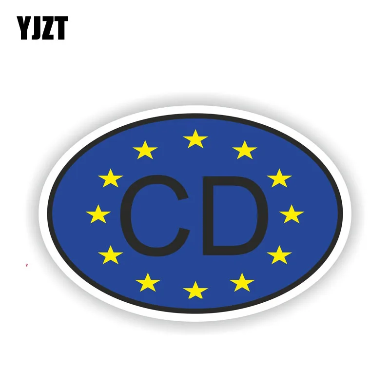 YJZT 13 7 см * 9 2 смешной Стайлинг автомобиля CD корпус диплексический код страны