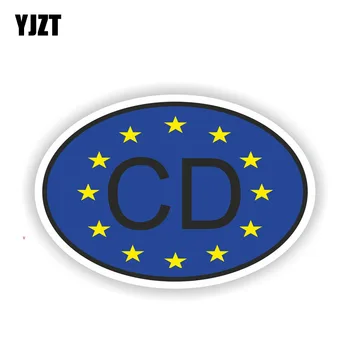 

YJZT 13.7CM*9.2CM Funny Car Styling CD Corps Diplomatic COUNTRY CODE Car Sticker Decal 6-2021